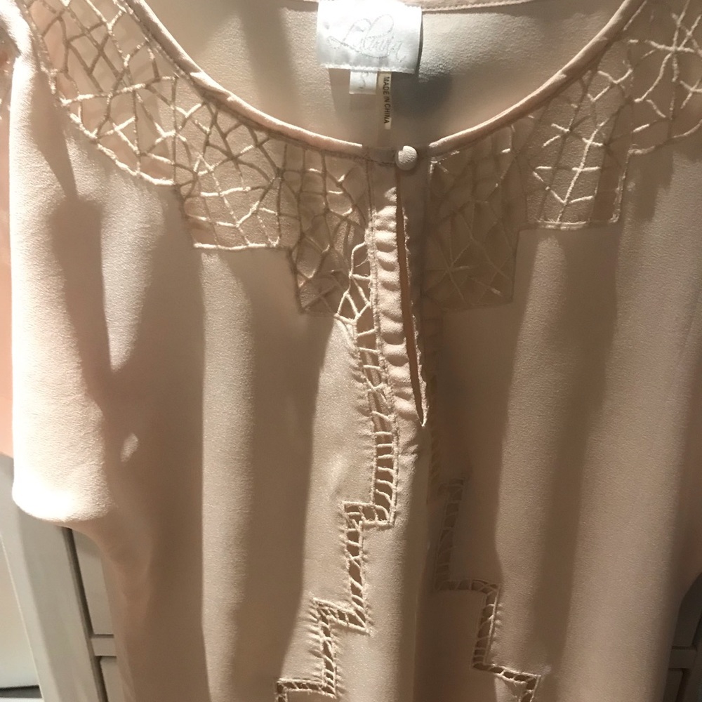 Cut out cream blouse
